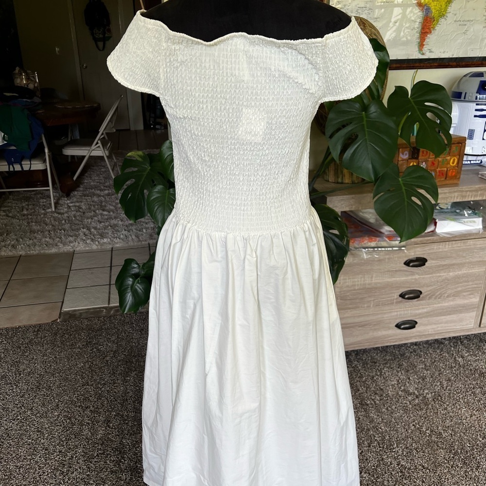 Free People Cream Asymmetrical Tiered Sundress - Picture 5 of 6